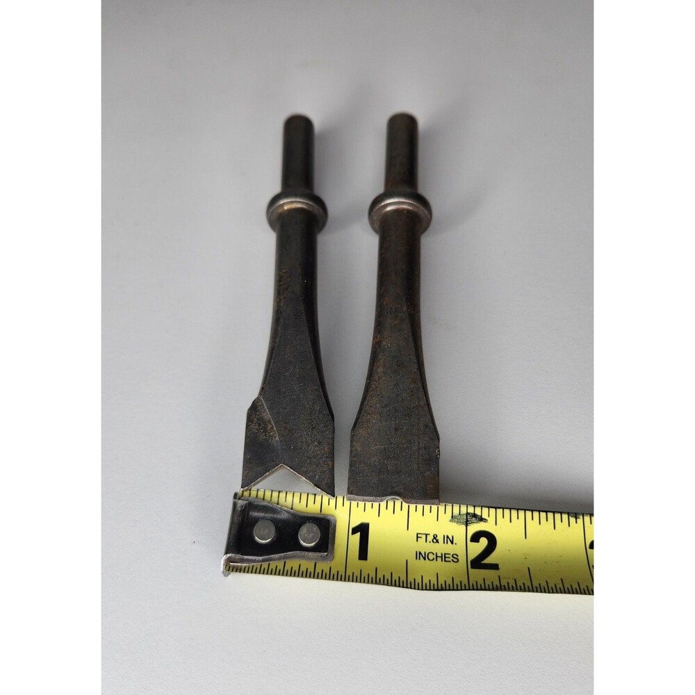 Professional Set of 2, Air Hammer Tool Chisel Drill Bits Vintage